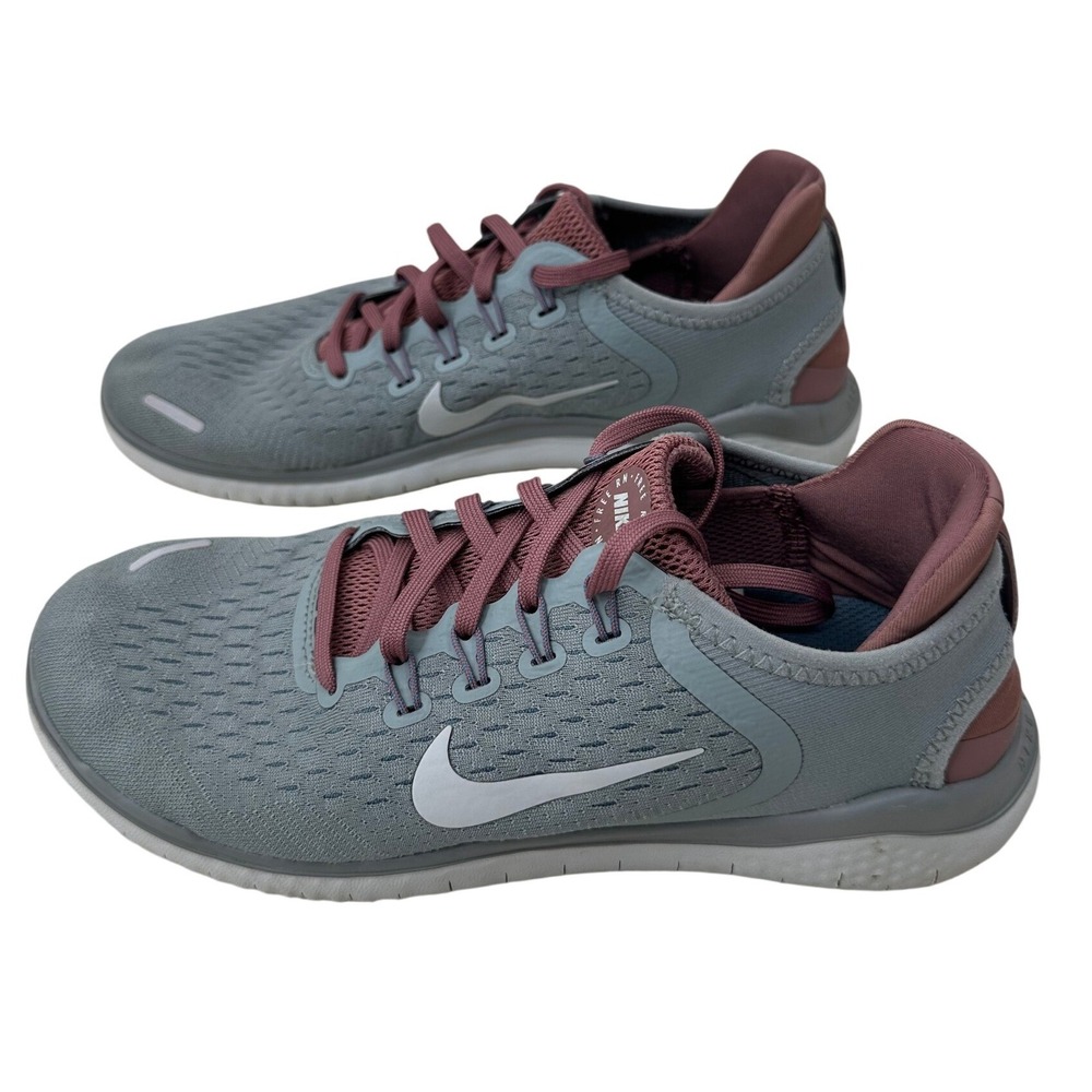 Nike Free RN 2018 Running Shoes Womens 7.5 Grey Pink Athletic Sneakers 942837-30